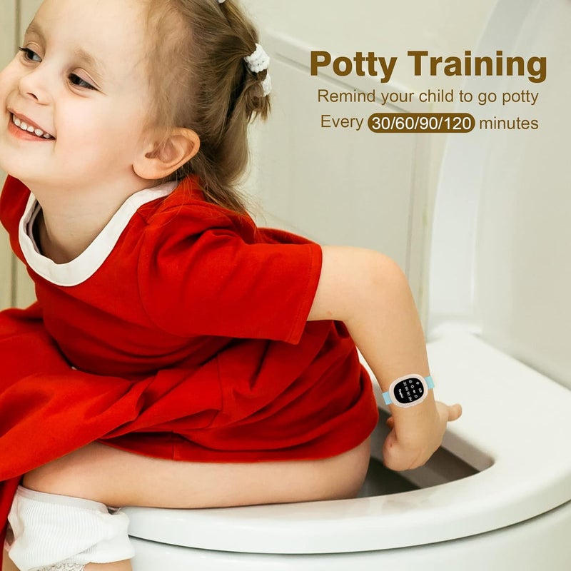 Tinyimi Wireless Bedwetting Alarm Potty Training Watch & Band with Sound & Vibration & Timer Setting for Baby Elder and Nannies Family Nursing Workers (BBlack) - Image 4